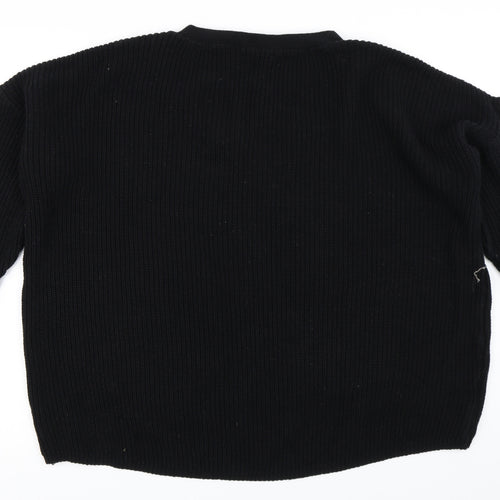 Boohoo Womens Black   Pullover Jumper Size M