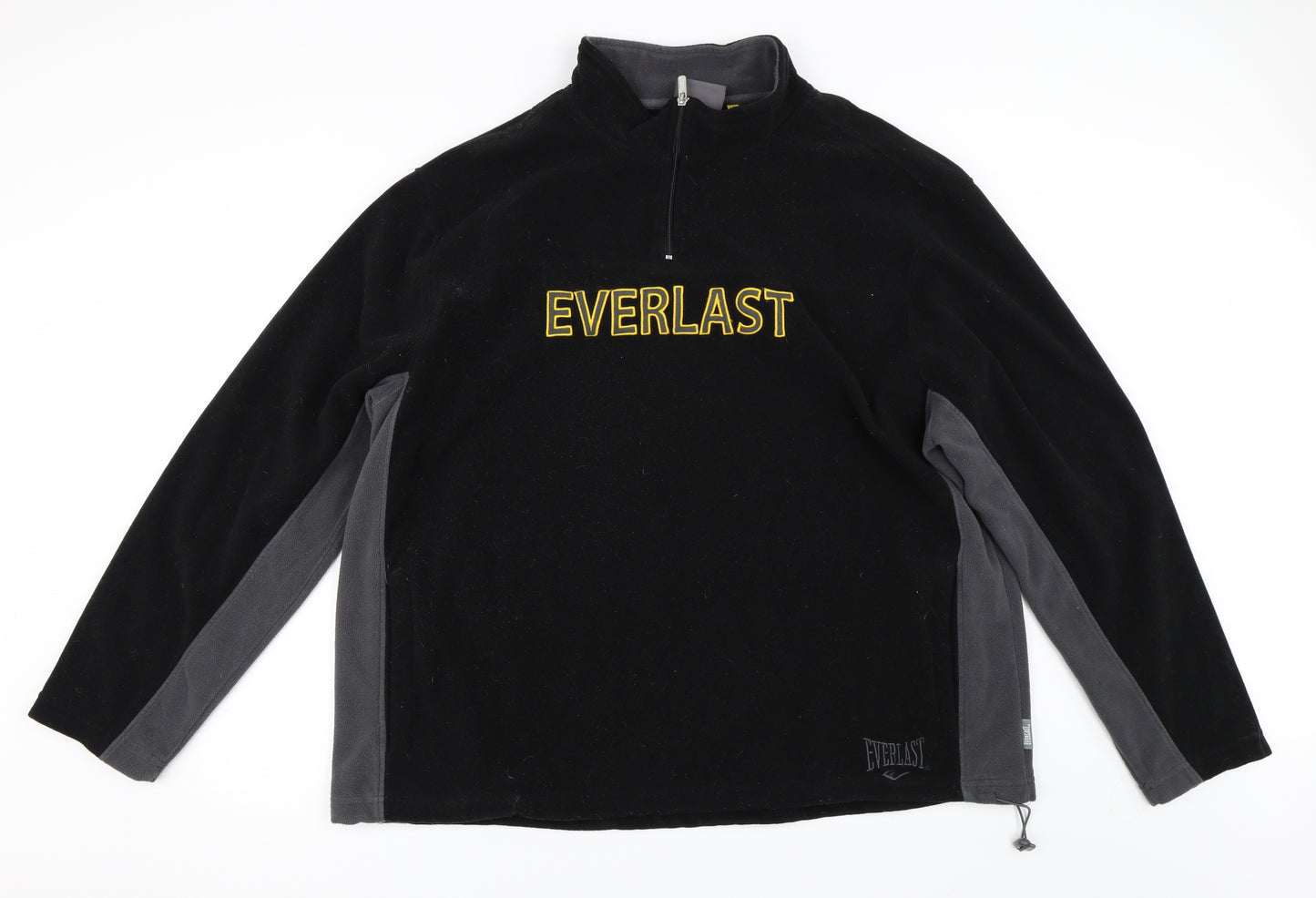 Everlast Mens Black  Fleece Henley Sweatshirt Size 2XL