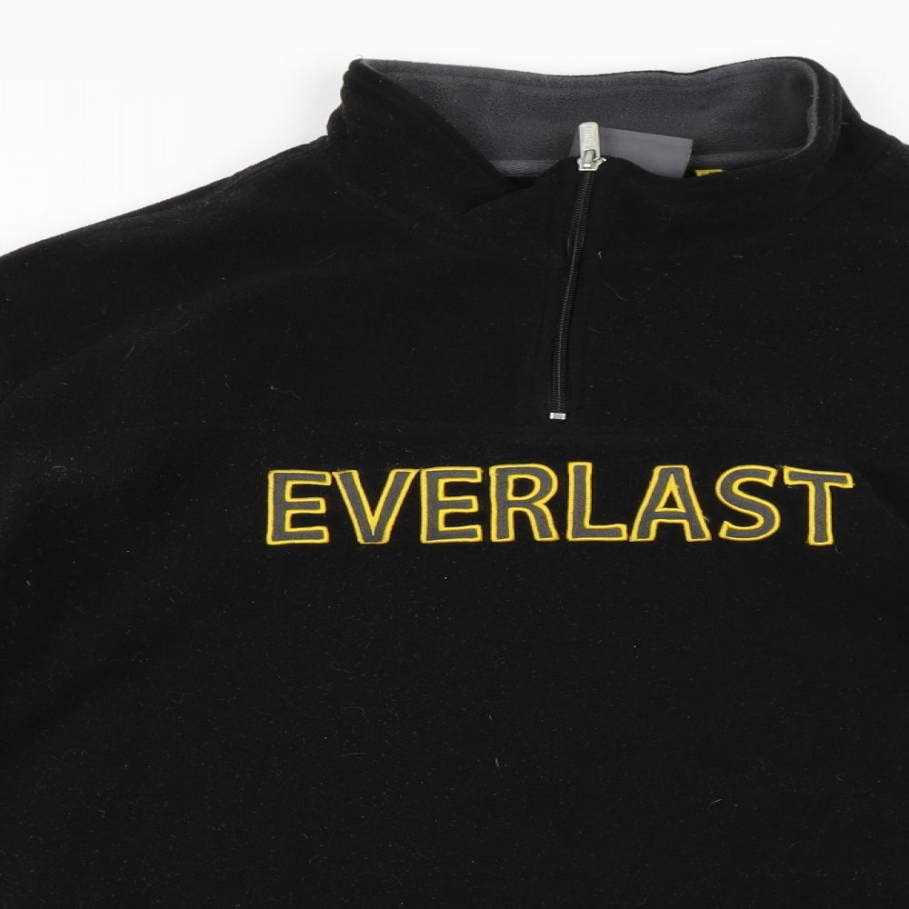 Everlast Mens Black  Fleece Henley Sweatshirt Size 2XL