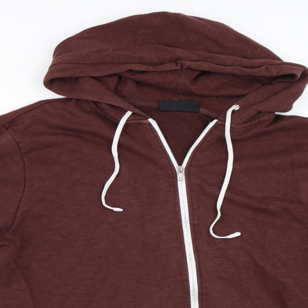 H&M Mens Brown   Full Zip Hoodie Size XL