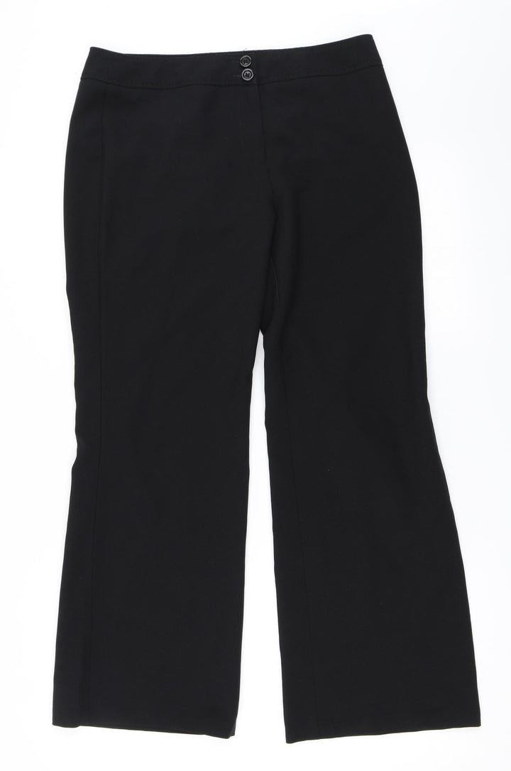 F&F Womens Black Trousers Size 12 L28 in