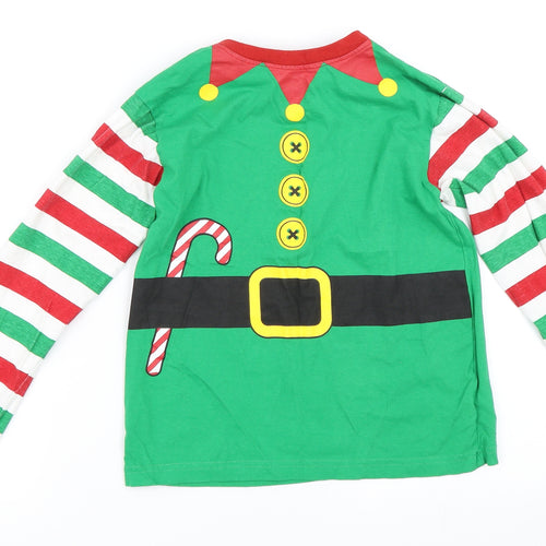 Preworn Boys Green   Pullover Sweatshirt Size 13-14 Years  - christmas elf