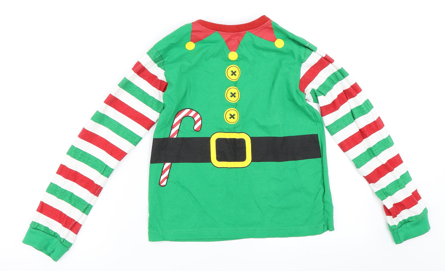Preworn Boys Green   Pullover Sweatshirt Size 13-14 Years  - christmas elf
