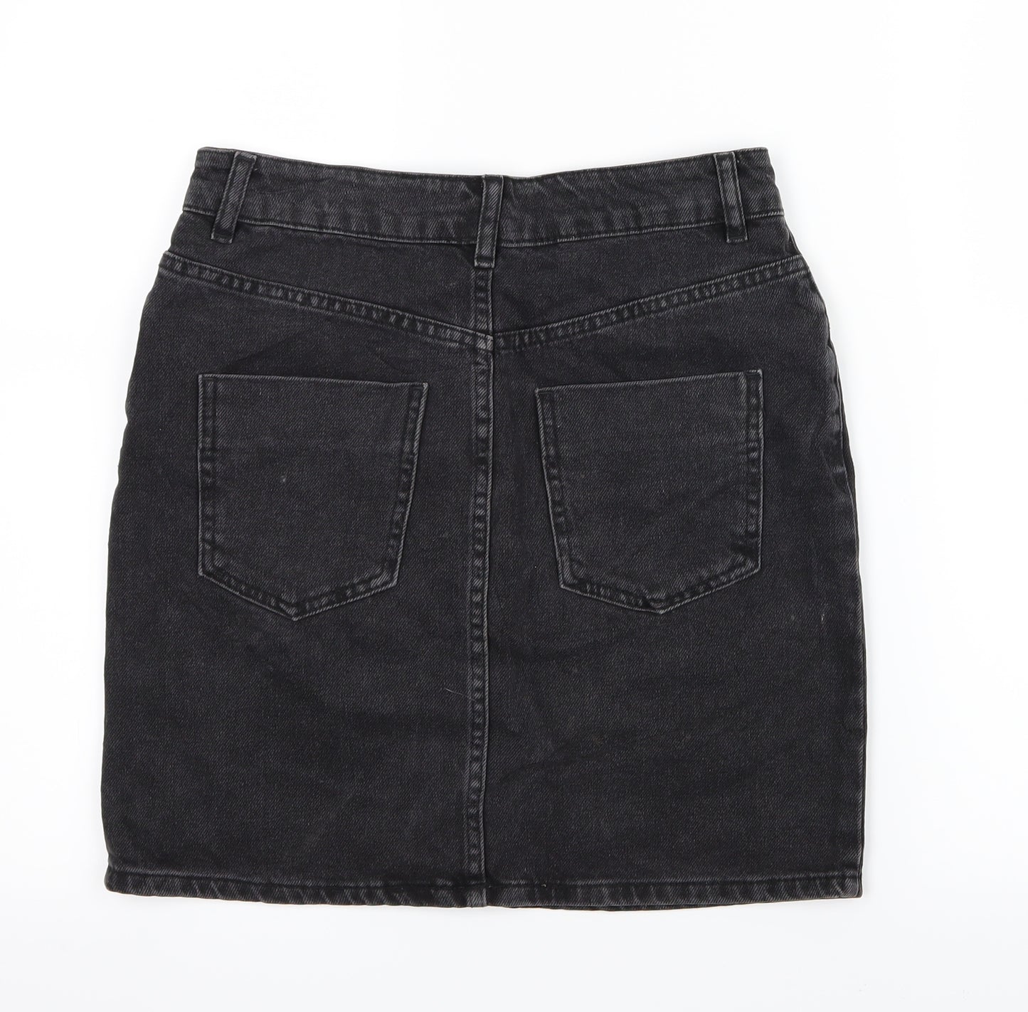 ASOS Womens Black  Denim Straight & Pencil Skirt Size 8