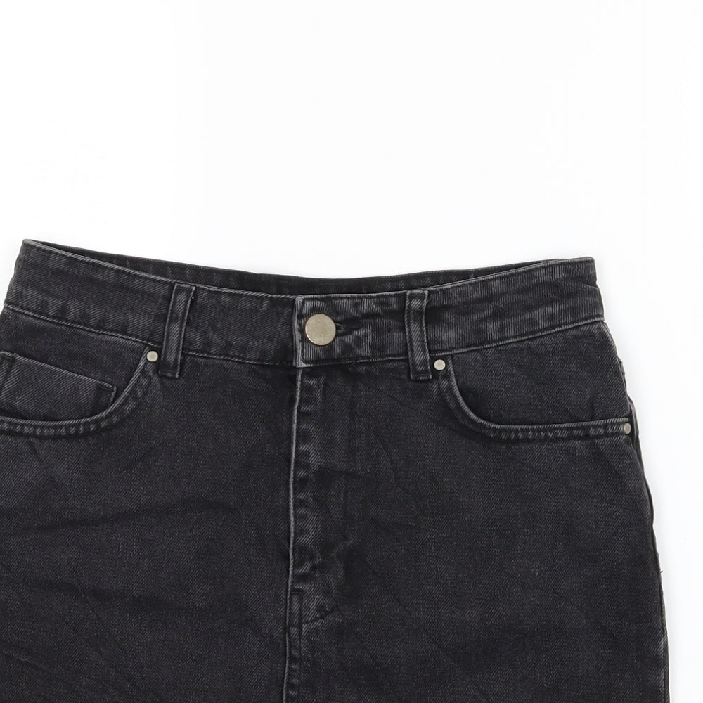 ASOS Womens Black  Denim Straight & Pencil Skirt Size 8