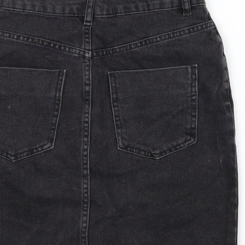 ASOS Womens Black  Denim Straight & Pencil Skirt Size 8