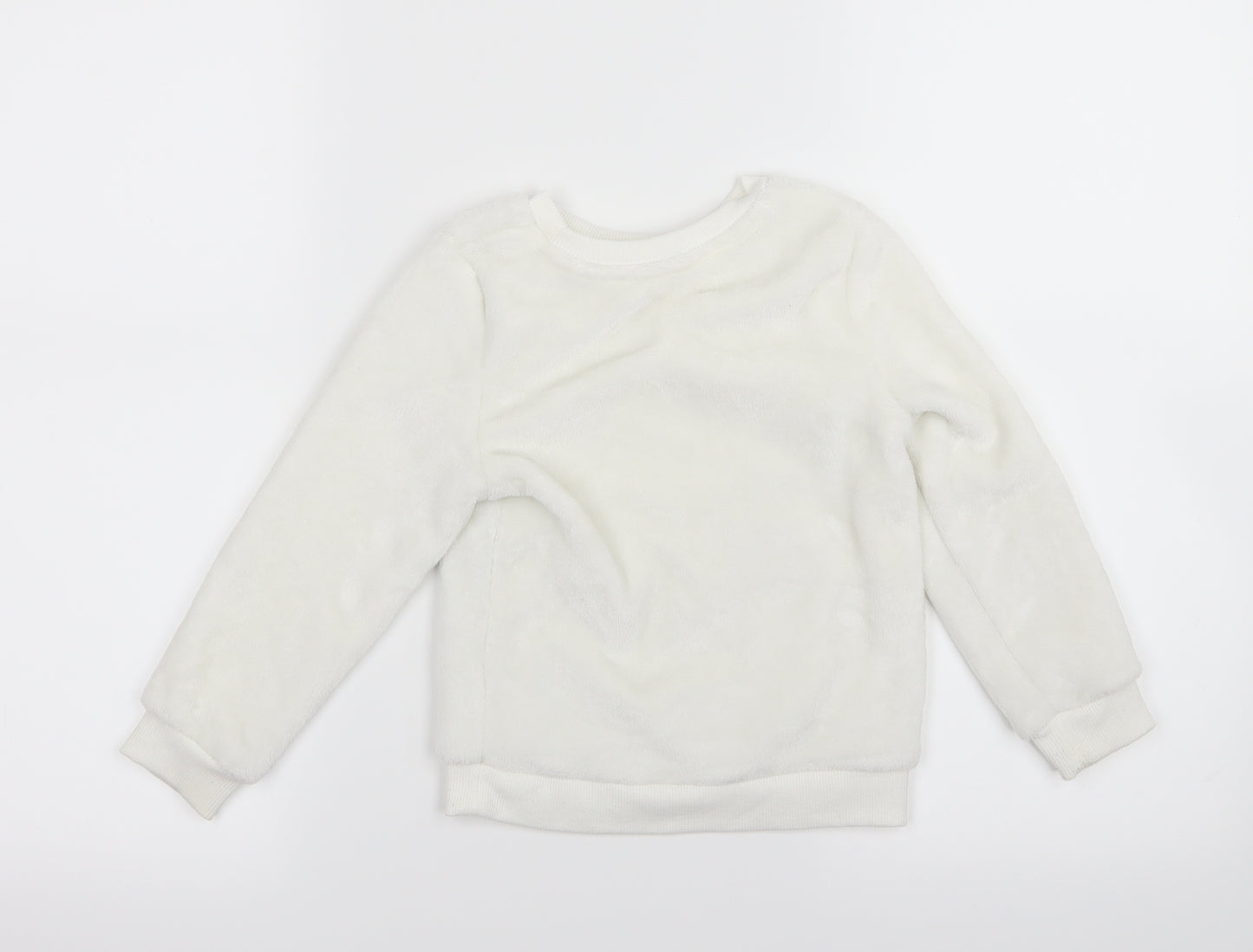 H&M Girls White   Pullover Jumper Size 3-4 Years  - Christmas