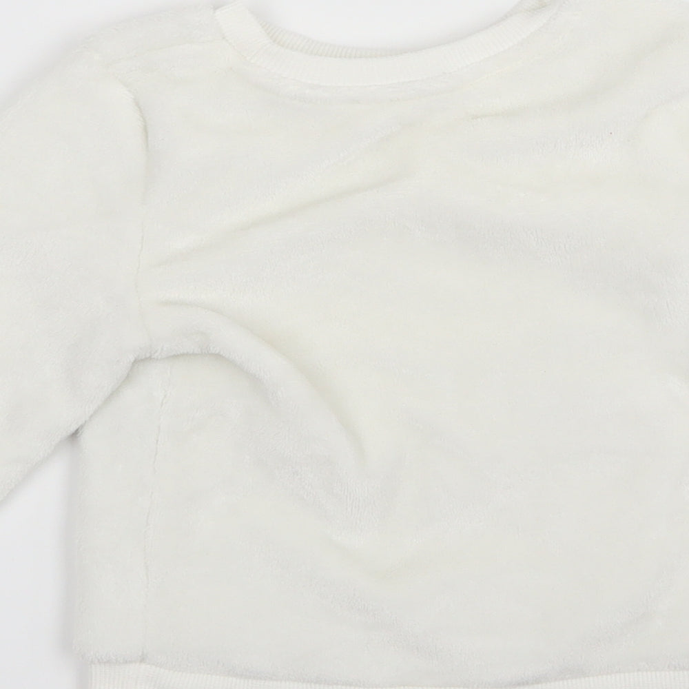 H&M Girls White   Pullover Jumper Size 3-4 Years  - Christmas