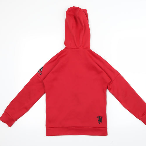 adidas Boys Red   Jacket  Size 7-8 Years  - Manchester United