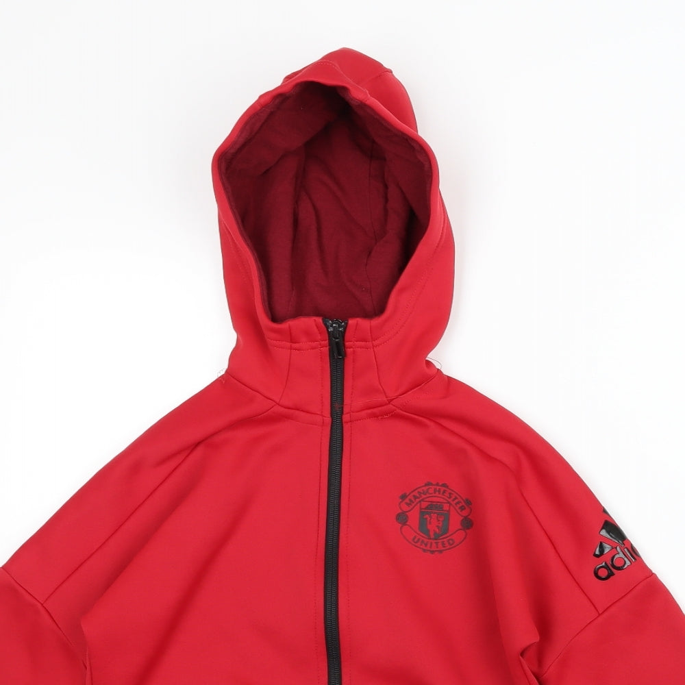 adidas Boys Red   Jacket  Size 7-8 Years  - Manchester United