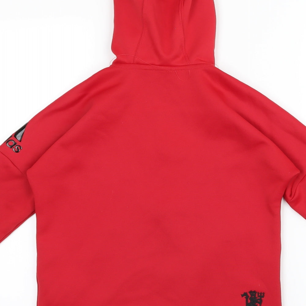 adidas Boys Red   Jacket  Size 7-8 Years  - Manchester United