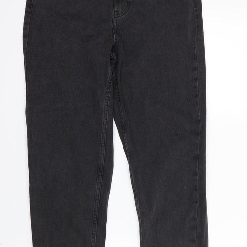 Denim Co. Womens Black  Denim Straight Jeans Size 8 L28 in