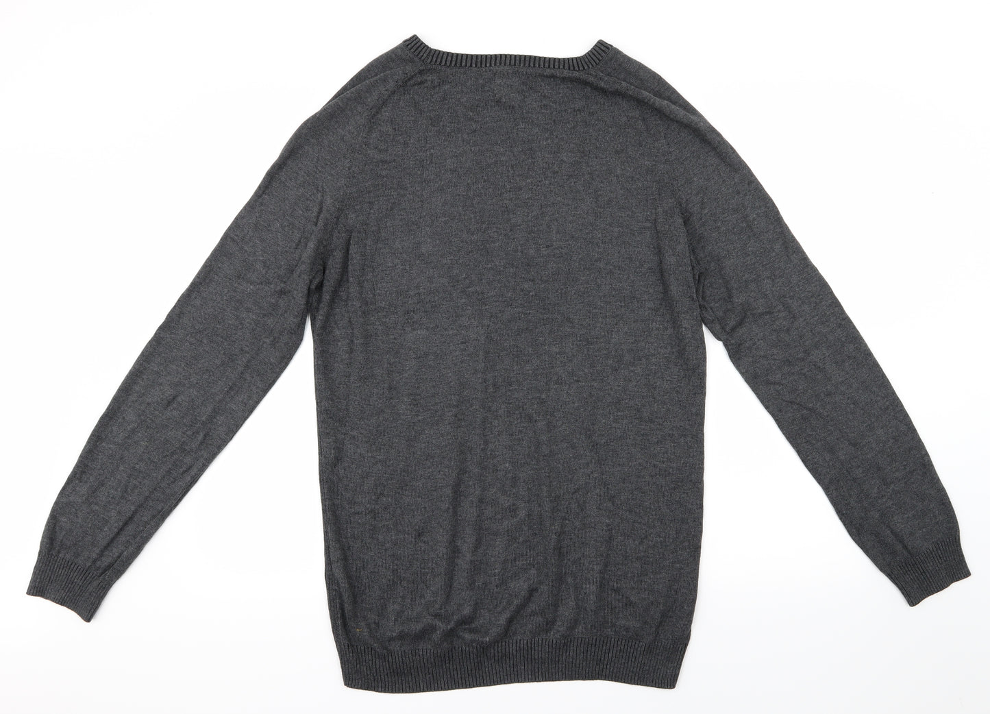 River Island Mens Grey  Knit Pullover Jumper Size M