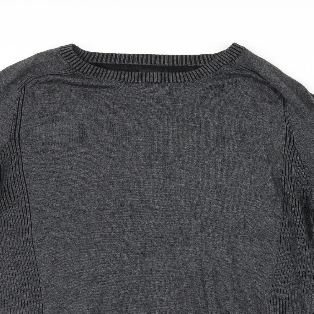 River Island Mens Grey  Knit Pullover Jumper Size M