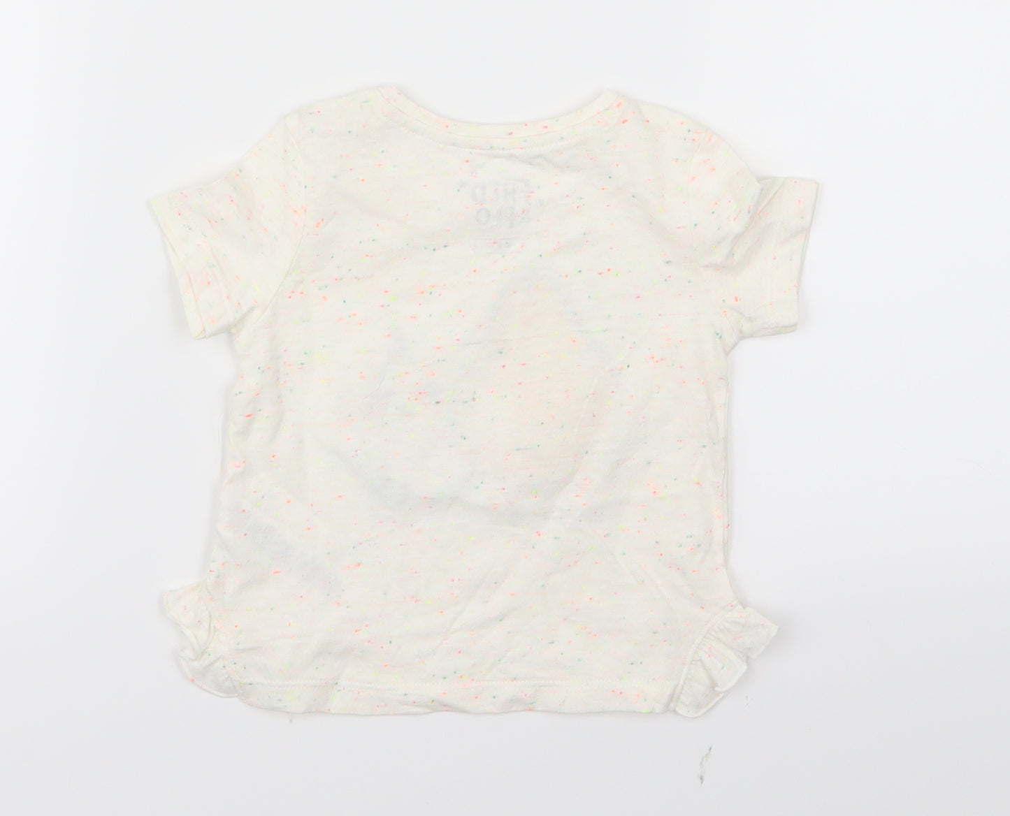 F&F Girls Ivory   Basic T-Shirt Size 6-9 Months