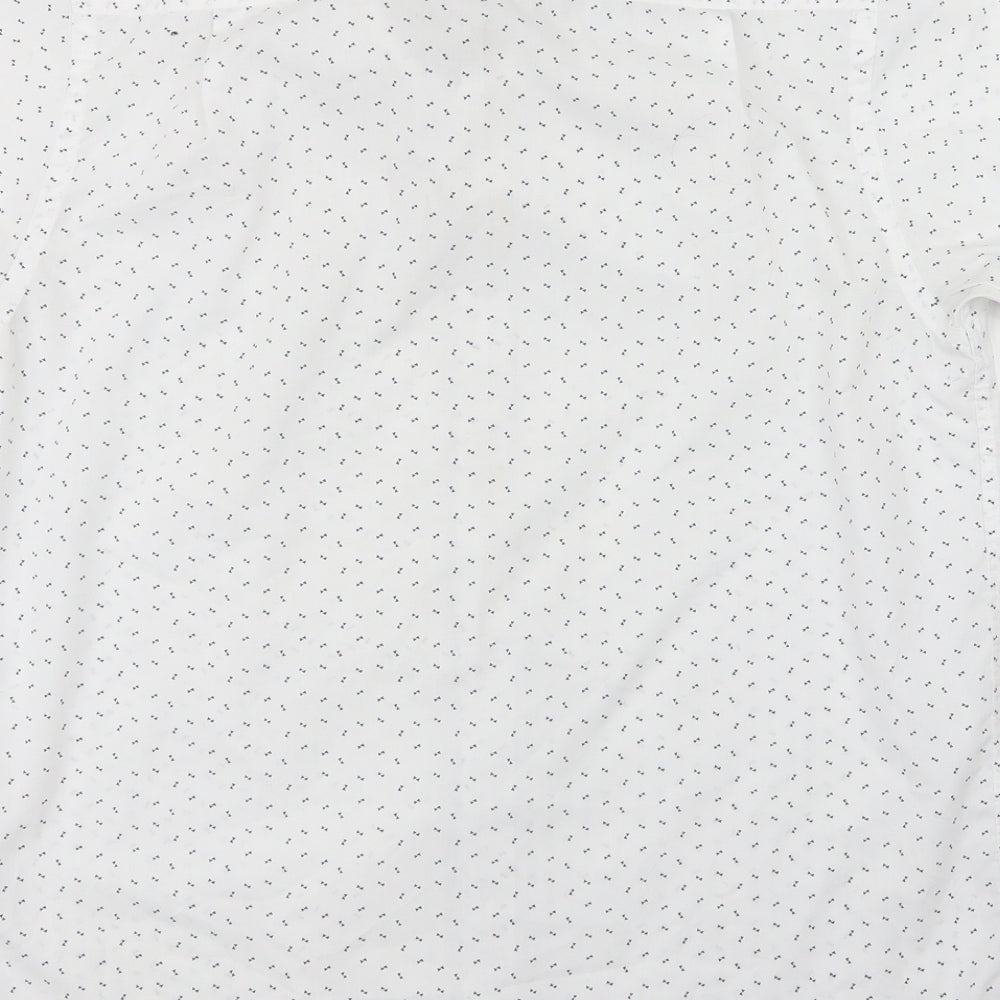 Cedar Wood State Mens White Geometric   Button-Up Size M