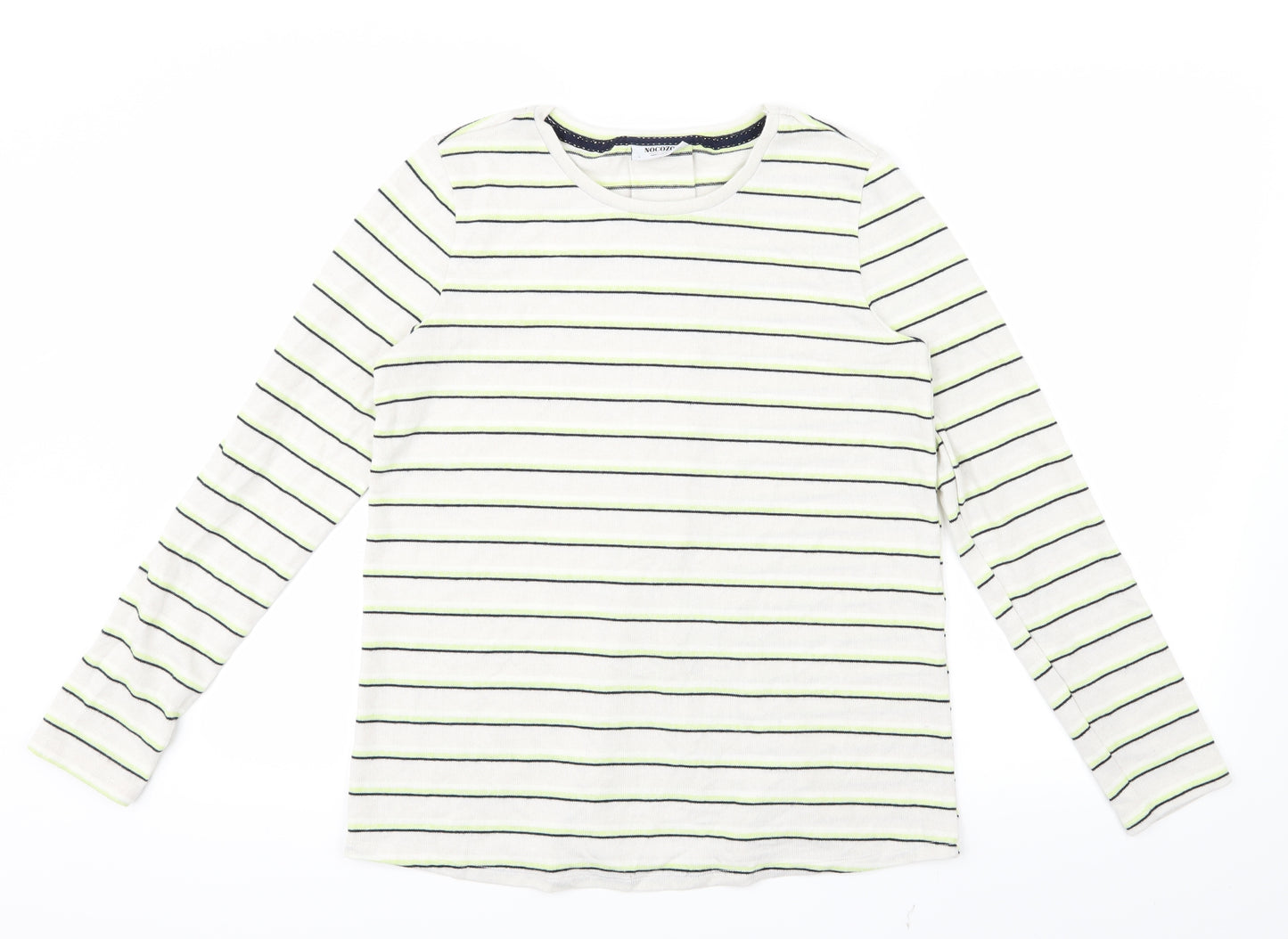 Nocozo Womens Green Striped Knit Pullover Jumper Size 10