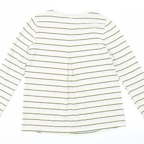 Nocozo Womens Green Striped Knit Pullover Jumper Size 10