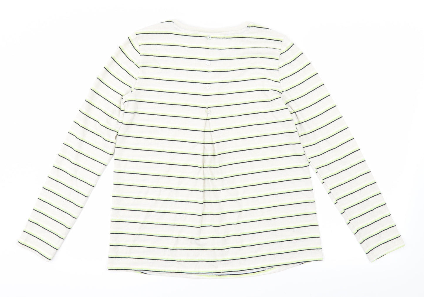 Nocozo Womens Green Striped Knit Pullover Jumper Size 10