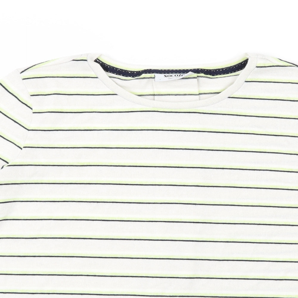 Nocozo Womens Green Striped Knit Pullover Jumper Size 10