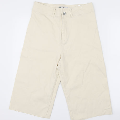 Denim Co. Womens Ivory  Denim Cropped Jeans Size 12