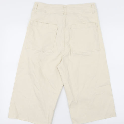 Denim Co. Womens Ivory  Denim Cropped Jeans Size 12