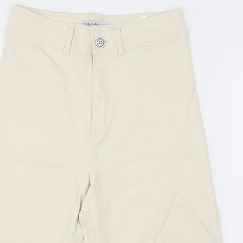 Denim Co. Womens Ivory  Denim Cropped Jeans Size 12