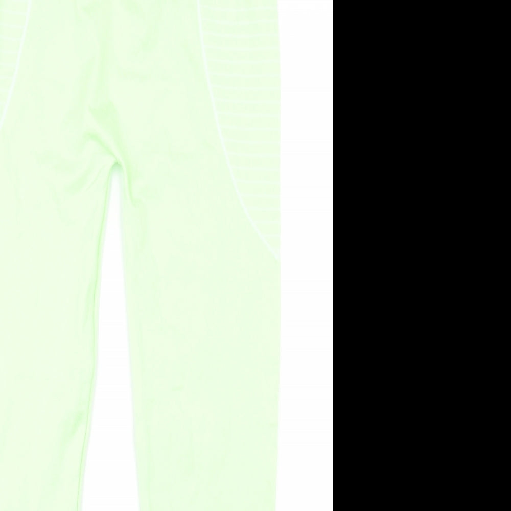 Missguided Womens Green   Capri Leggings Size 10 L24.5 in
