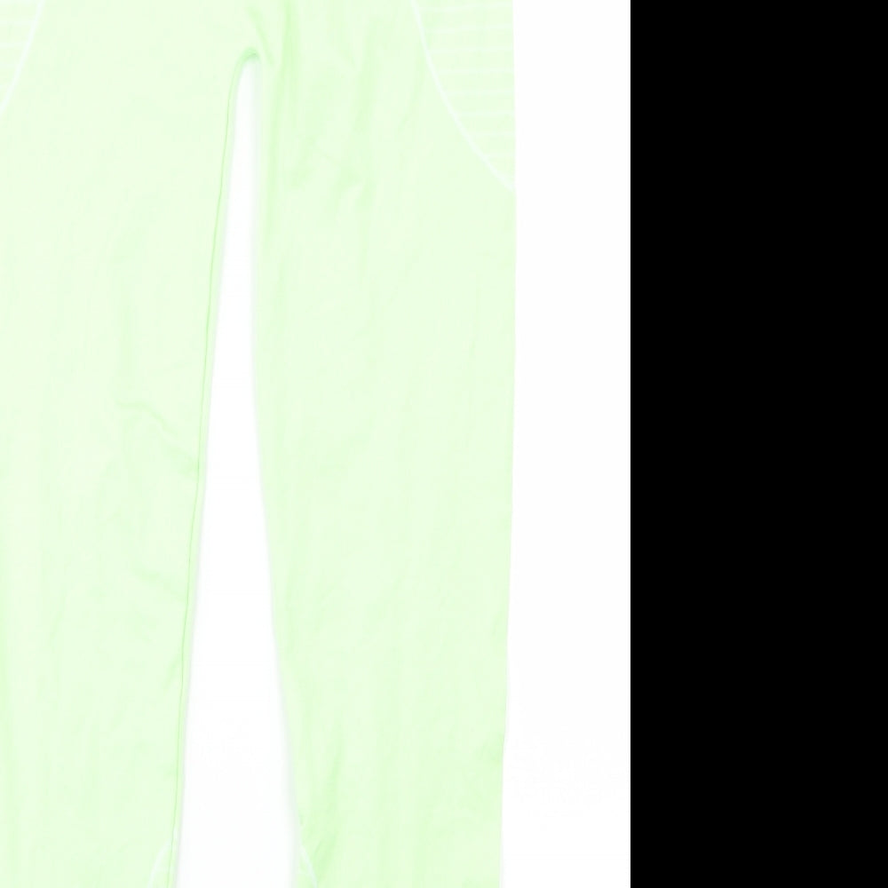 Missguided Womens Green   Capri Leggings Size 10 L24.5 in