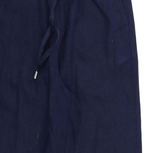 M&S Womens Blue   Trousers  Size 10 L29 in - Stretch waistband
