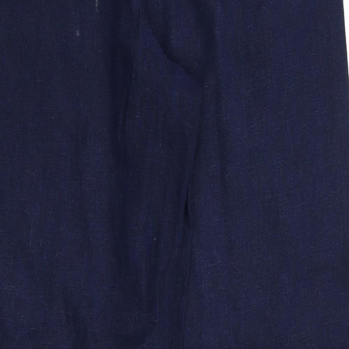 M&S Womens Blue   Trousers  Size 10 L29 in - Stretch waistband