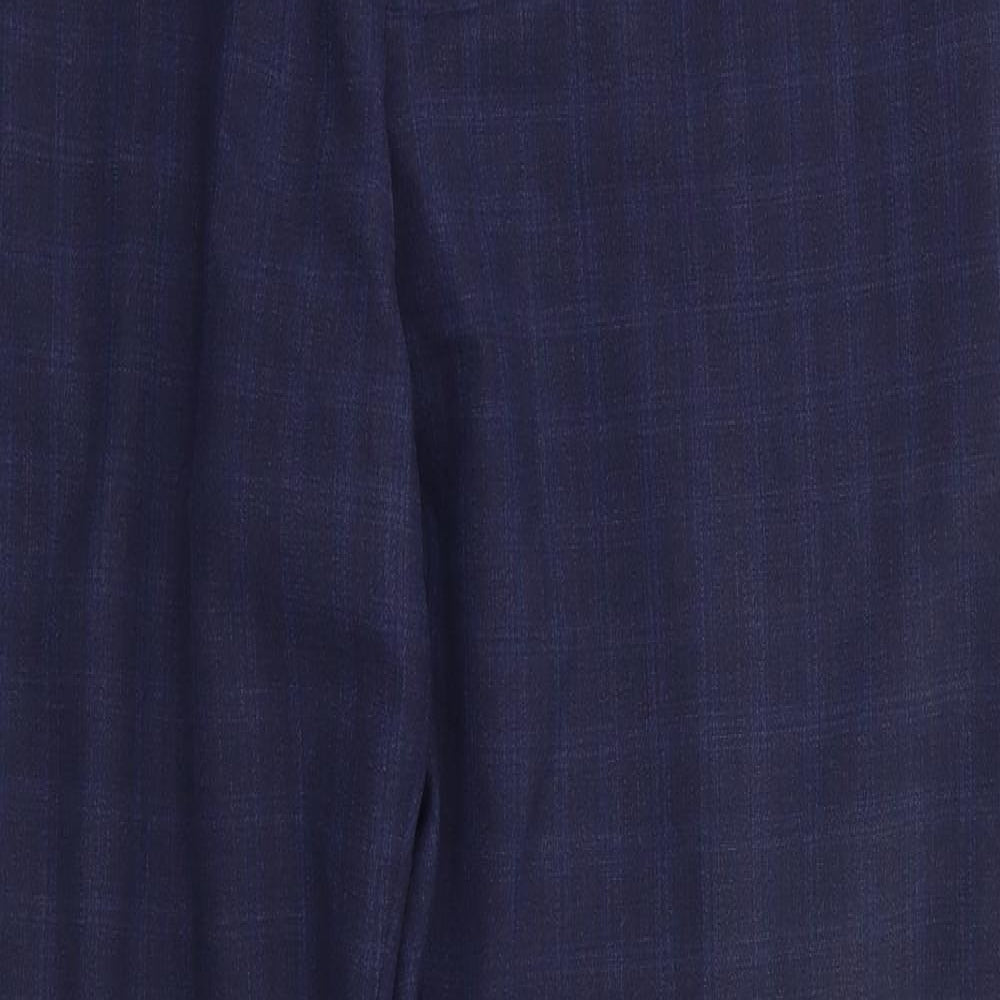 NEXT Mens Blue Check  Trousers  Size 38 in L31 in