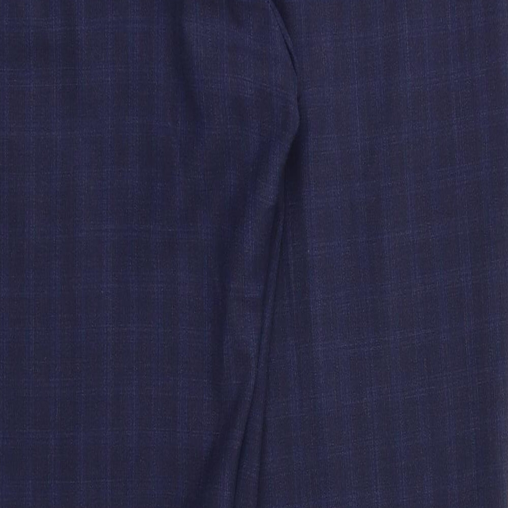 NEXT Mens Blue Check  Trousers  Size 38 in L31 in