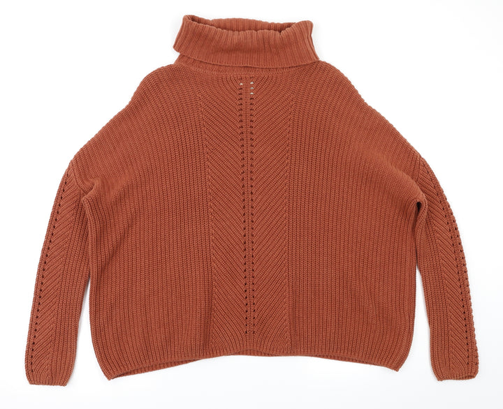 Miss Selfridge Womens Brown Pullover Jumper Size 6