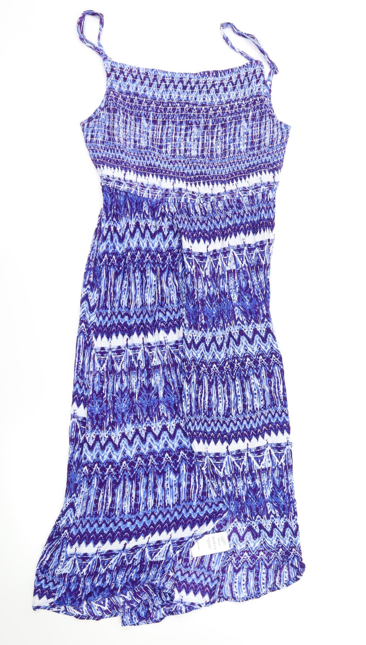 A Drew Womens Blue Striped Fit & Flare Size S