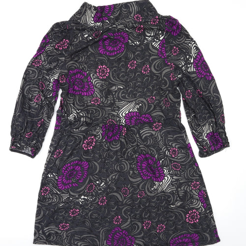 PLANET Womens Black Floral  Fit & Flare  Size 10