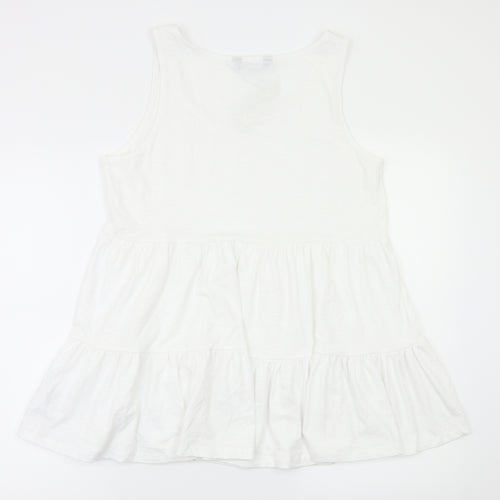 F&F Womens White   Basic T-Shirt Size 14
