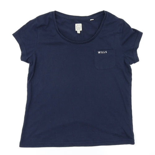 Jack Wills Womens Blue   Basic T-Shirt Size 10