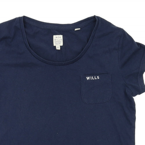 Jack Wills Womens Blue   Basic T-Shirt Size 10