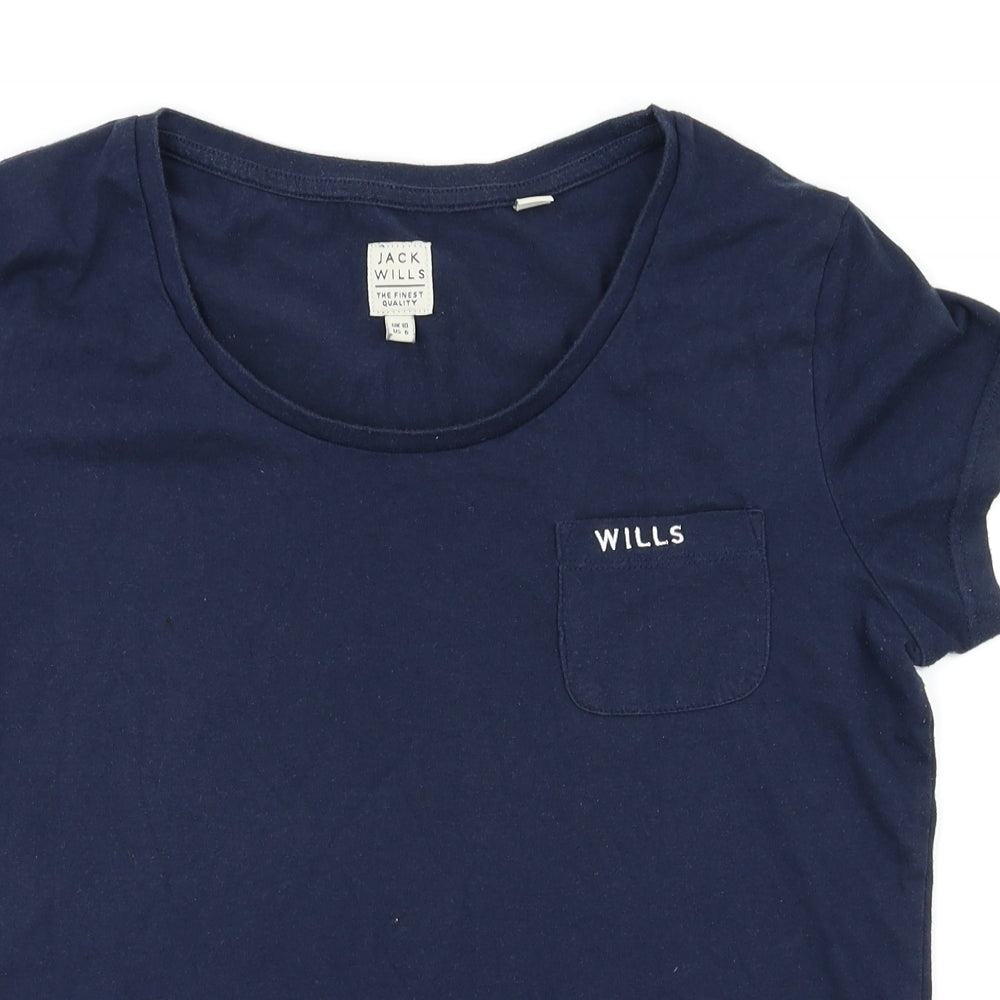 Jack Wills Womens Blue   Basic T-Shirt Size 10