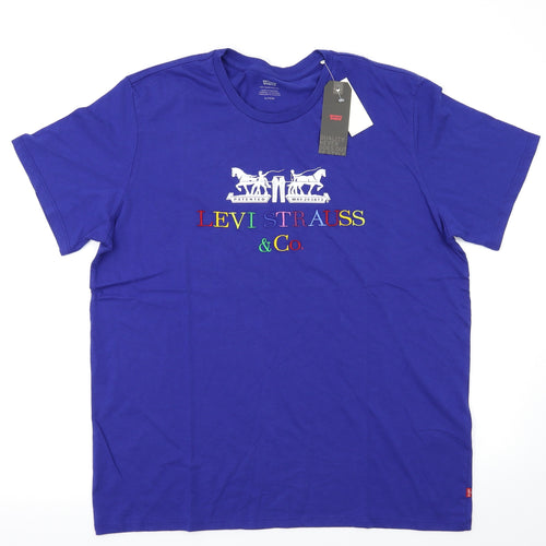 Levi  Mens Blue    T-Shirt Size XL