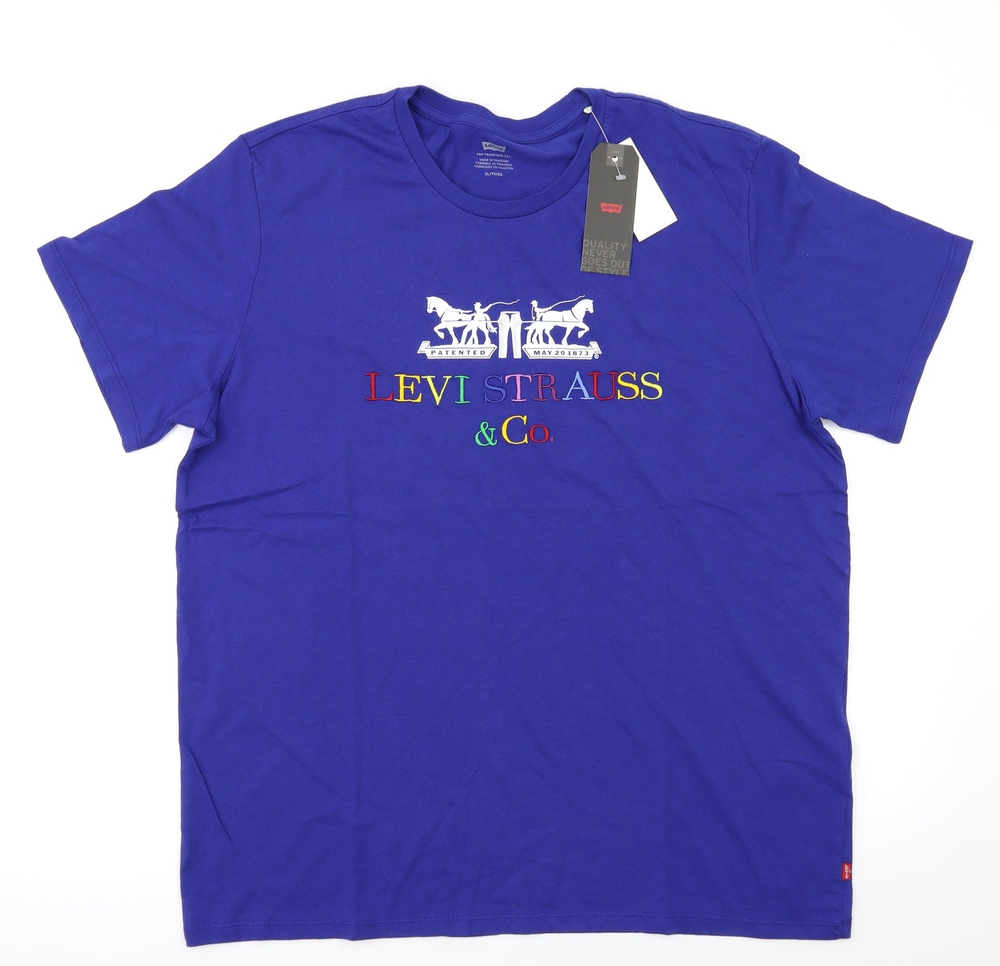 Levi  Mens Blue    T-Shirt Size XL