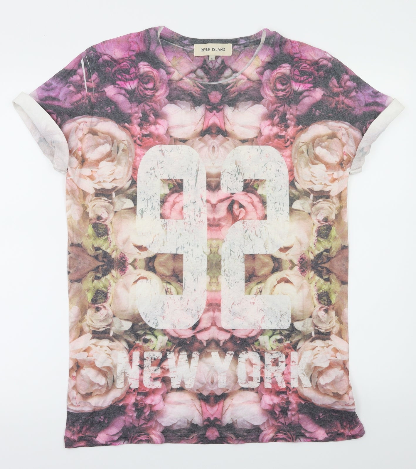 River Island  Womens Multicoloured   Basic T-Shirt Size 12