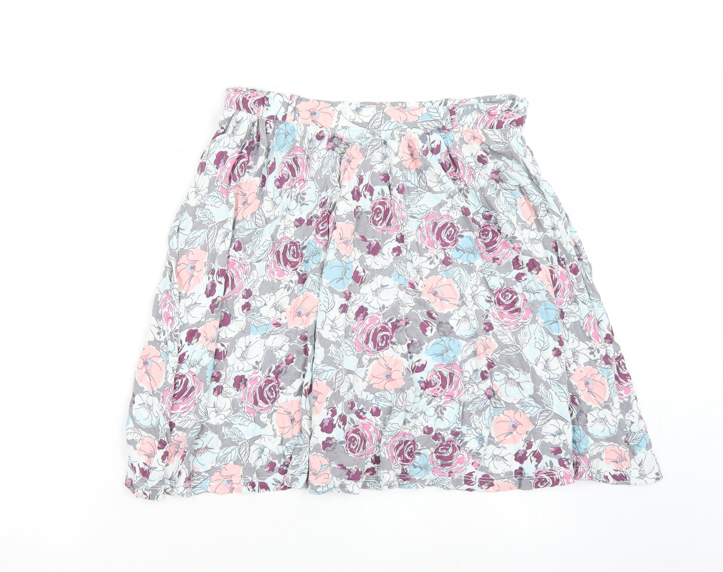 TU Womens White Floral  A-Line Skirt Size 12
