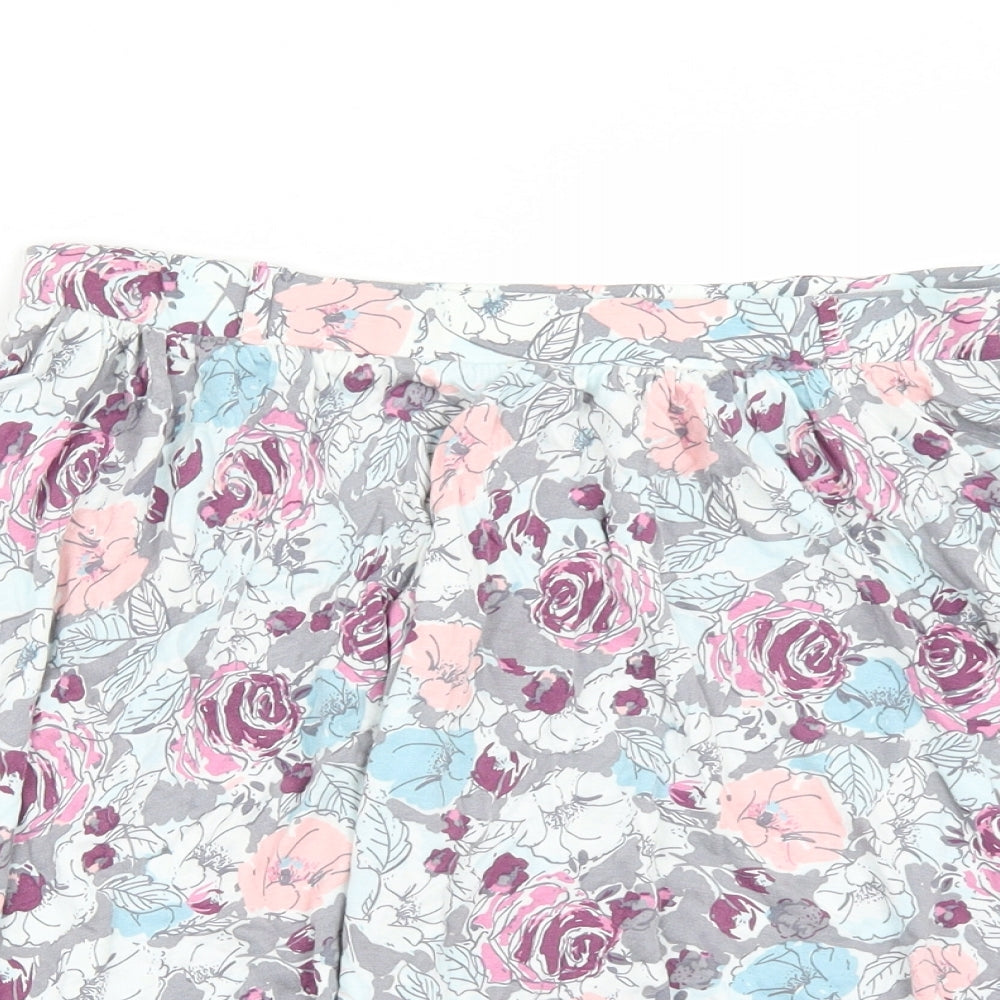 TU Womens White Floral  A-Line Skirt Size 12
