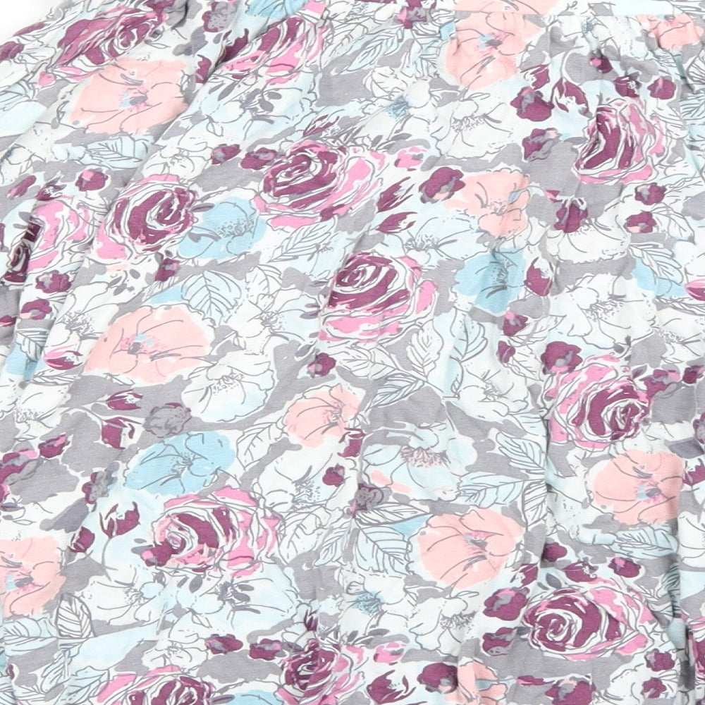 TU Womens White Floral  A-Line Skirt Size 12