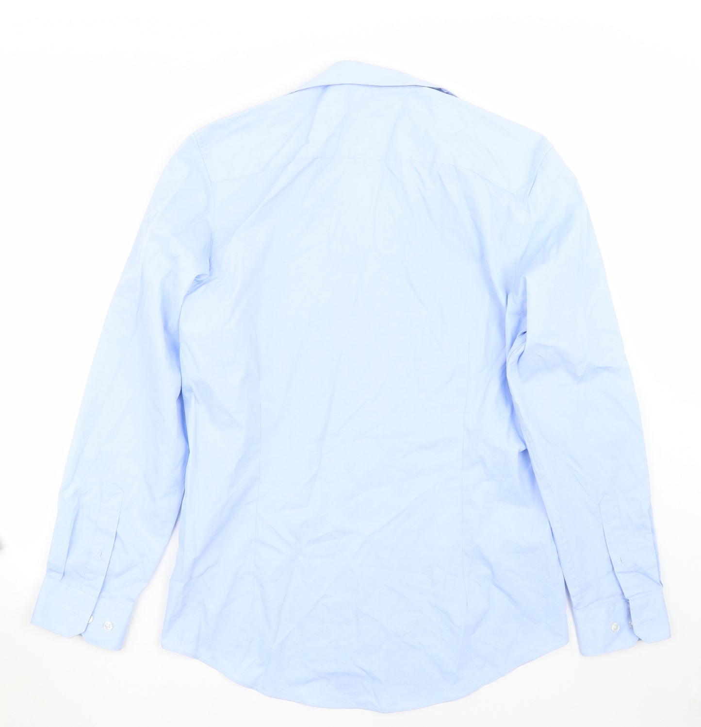 Burton Mens Blue  Canvas  Button-Up Size 15.5