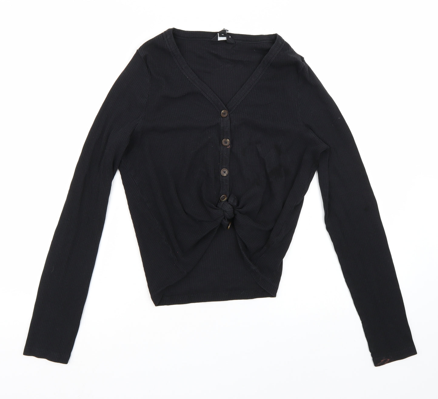 new look  Womens Black   Cropped T-Shirt Size 16