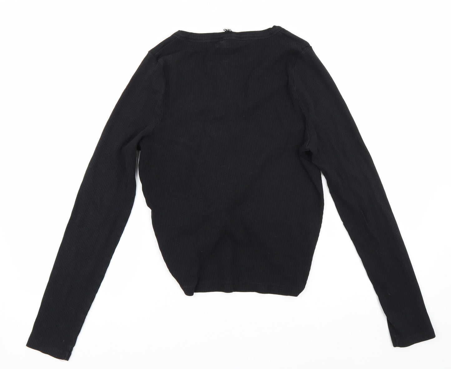 new look  Womens Black   Cropped T-Shirt Size 16