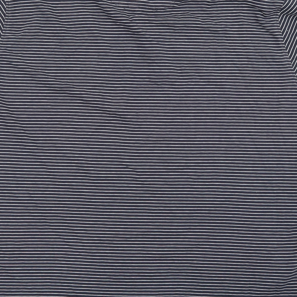 Marks and Spencer Mens Blue Striped   Polo Size 2XL